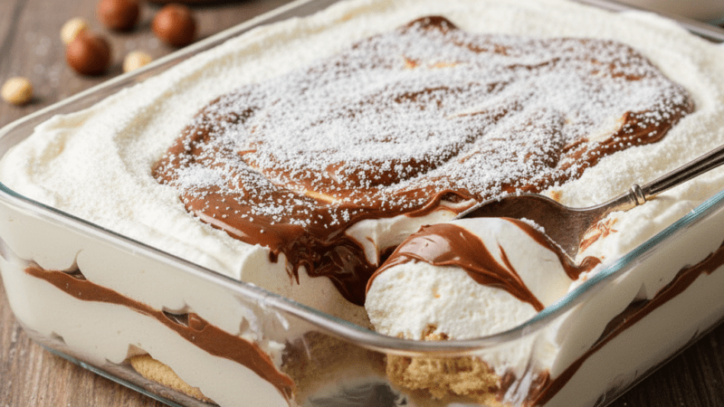 Sobremesa de Leite Ninho Nutella: Delícia Travessa 15 Minutos! 5 (12)