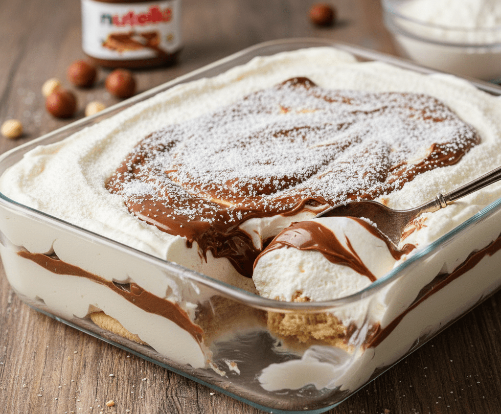 Sobremesa de Leite Ninho Nutella: Delícia Travessa 15 Minutos!