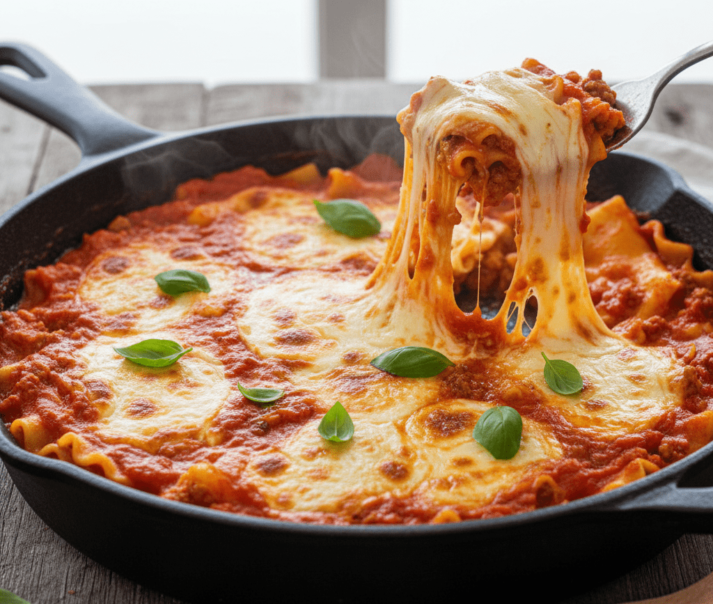 Lasanha de Frigideira Pronta 15 Minutos: Sem Sujar Louça!