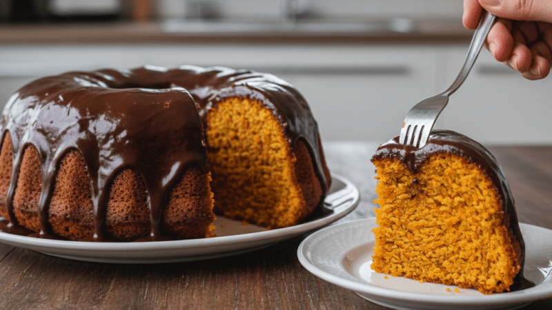 Bolo de Cenoura com Cobertura de Chocolate Craquelada. 5 (12)