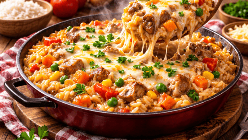 Almoço de Uma Panela Arroz Cremoso Completo e Rápido