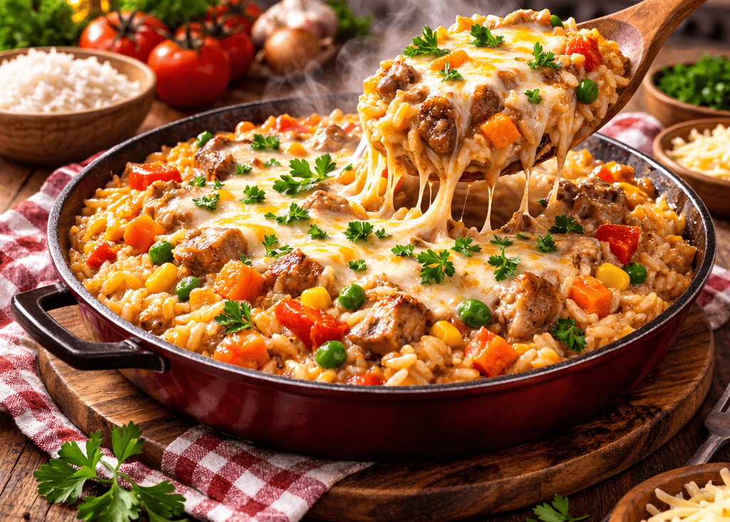 Almoço de Uma Panela: Arroz Cremoso Completo e Rápido