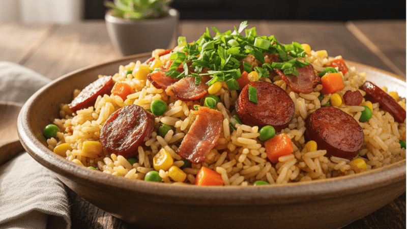 Arroz Temperado de Uma Panela Só Receita Fácil, Soltinha!