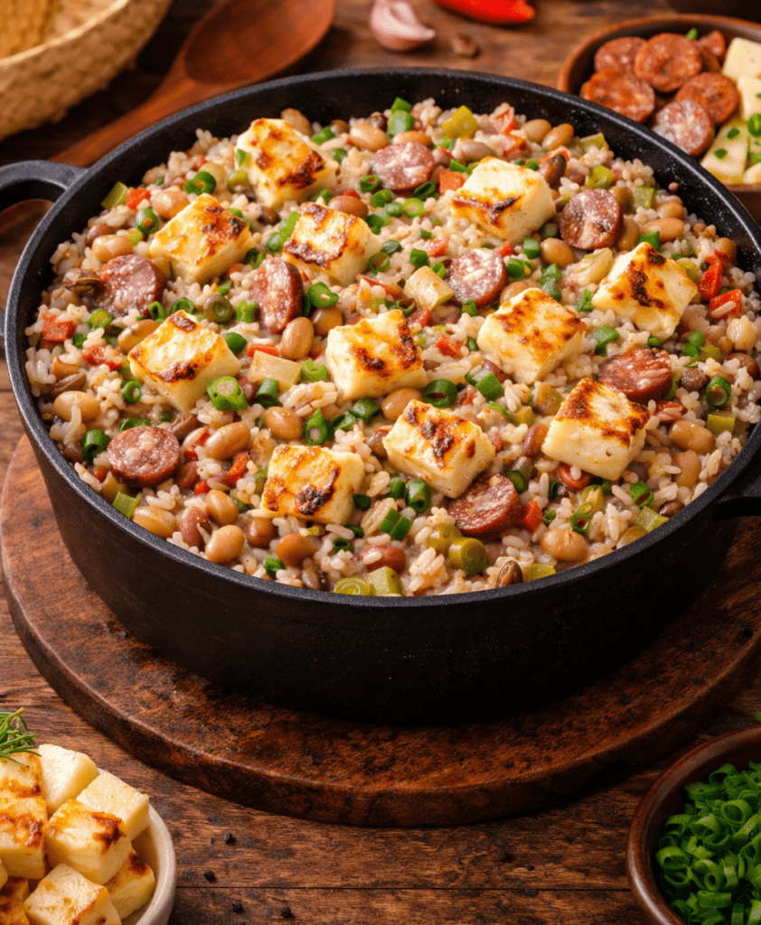 Baião de Dois com Queijo Coalho: Receita Nordestina Original e Cremosa!