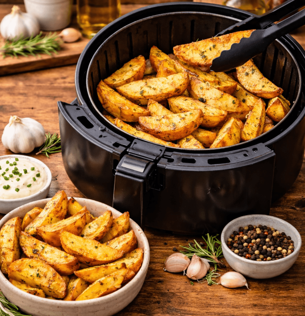 Batata Rústica na Air Fryer : Segredo para não murchar!
