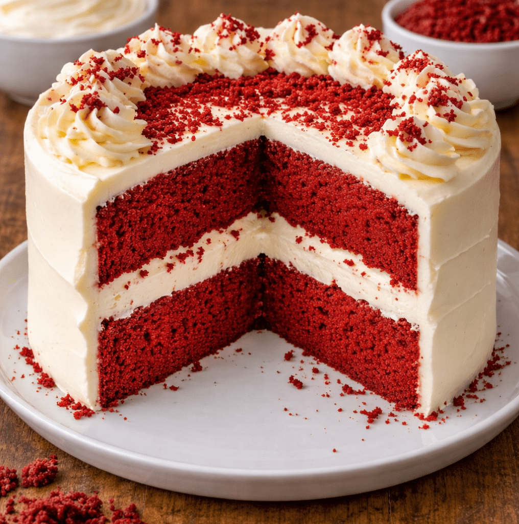 Bolo Red Velvet com Recheio de Cream Cheese