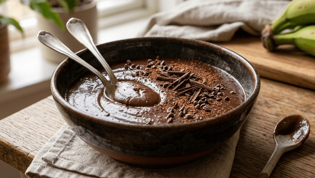 Brigadeiro de Colher com Biomassa de Banana Verde