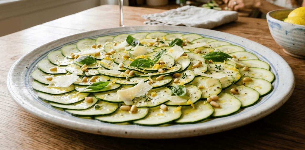 Carpaccio de Abobrinha com Limão Siciliano