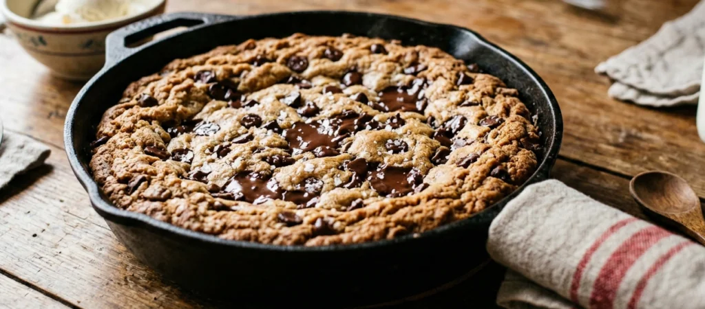 Cookies de Frigideira Gigante com Gotas de Chocolate