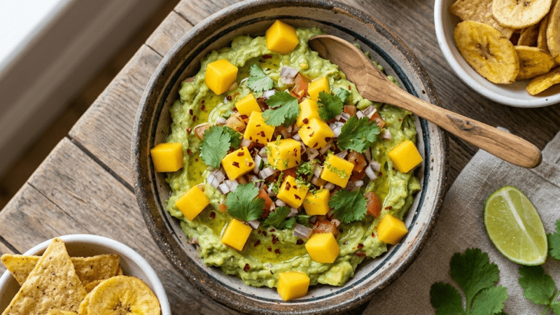 Guacamole com Cubos de Manga Fresca facil de fazer 5 (15)