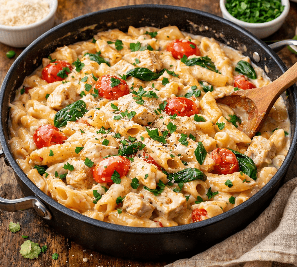 Jantar de 15 Minutos: Macarrão Cremoso de Uma Panela