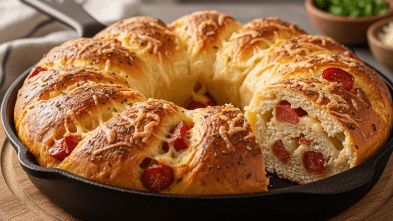 Rosca de Calabresa com Queijo Receita Fácil para  Lanche 5 (12)