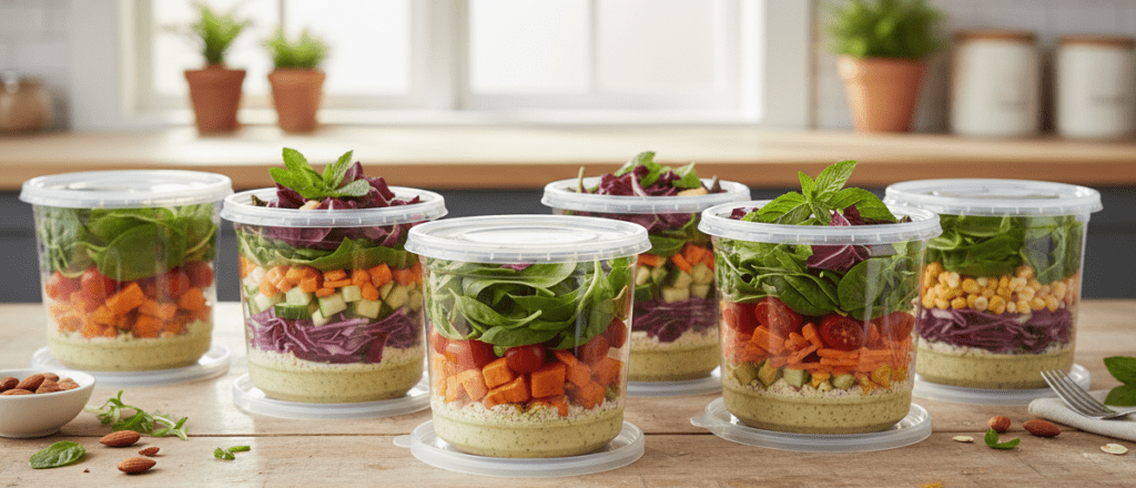 Salada no Pote: Como Montar Marmita Fit para Durar 5 Dias