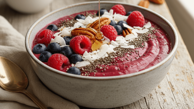 Smoothie Bowl de Frutas Vermelhas: Receita Antioxidante e Fit 0 (0)