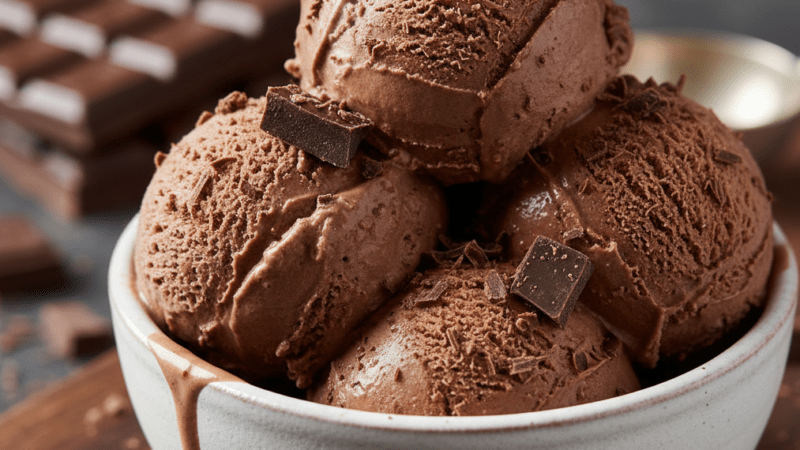 Sorvete de Chocolate com Pedaços: Sobremesa económica para família 0 (0)