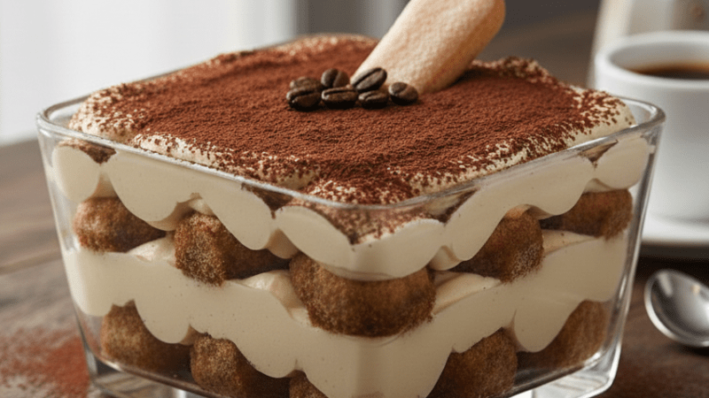 Tiramisù Fácil em 15 Minutos Sem Ovos Crus :Rápido. 5 (10)