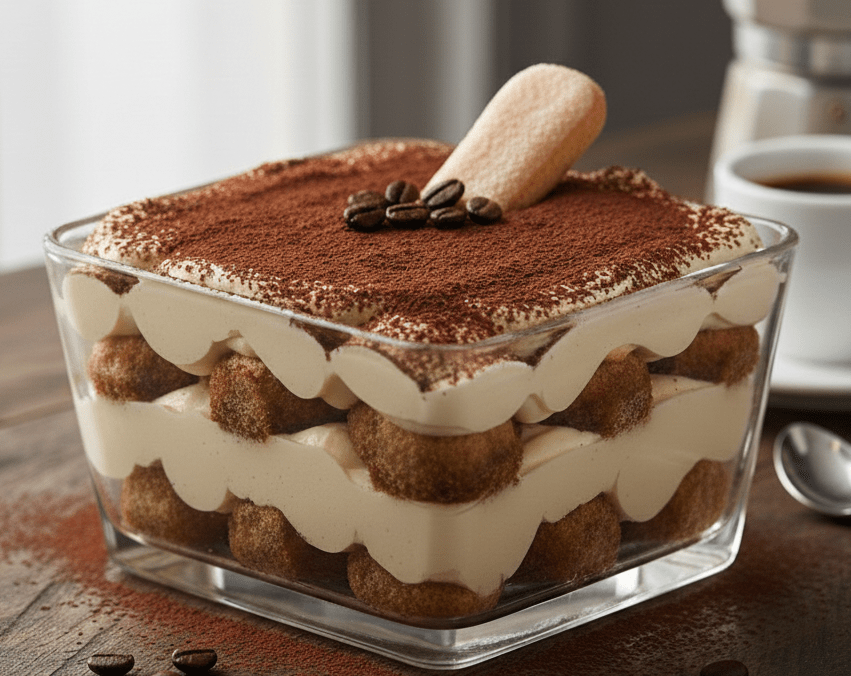 Tiramisù Fácil em 15 Minutos Sem Ovos Crus :Rápido.