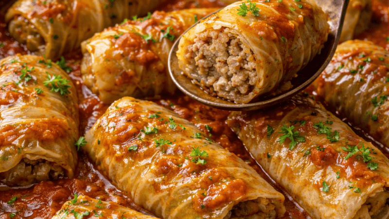 Charuto de Repolho com Carne Moída Receita saborosa