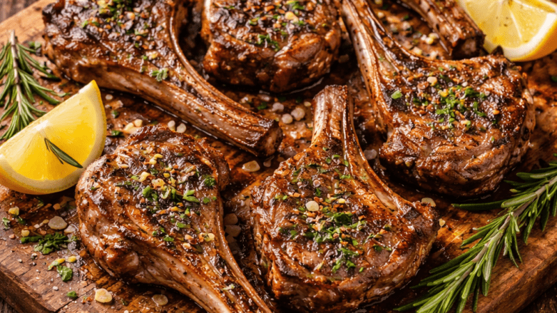 Costeletas de Borrego Grelhadas com Ervas