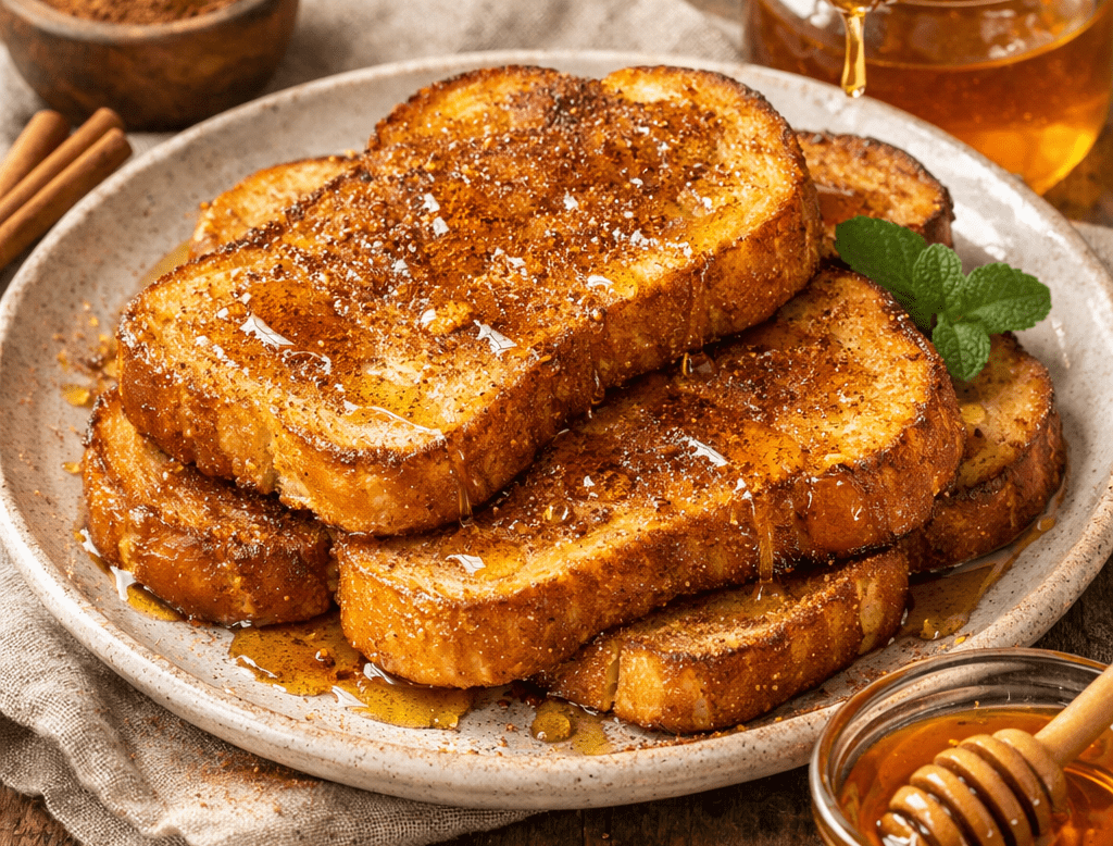Fatias Douradas com Canela e Mel: Receita saborosa