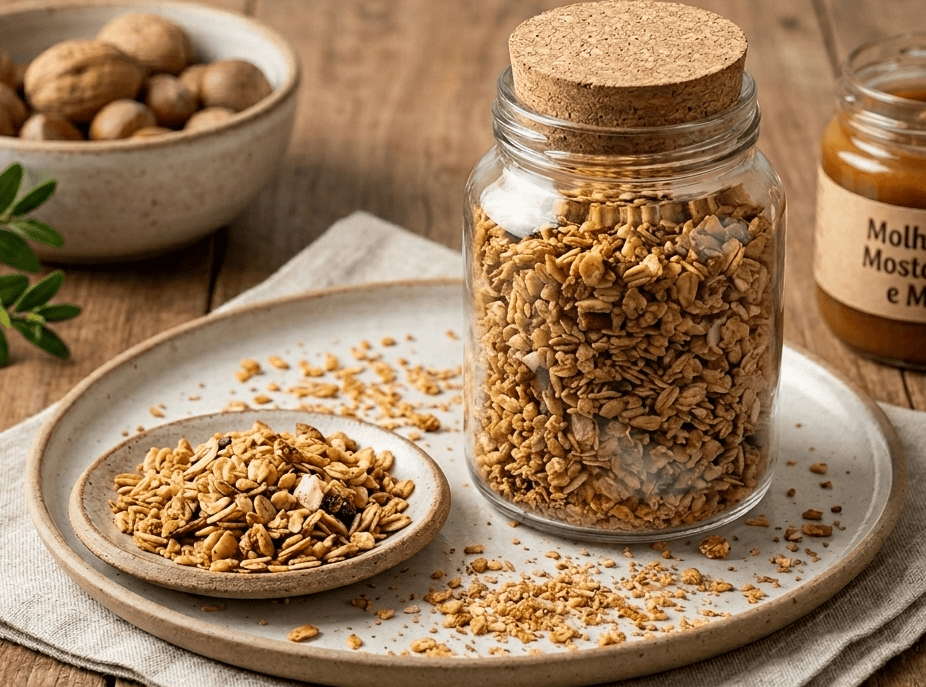 Granola Salgada Artesanal para Saladas: Crocância e Sabor Premium