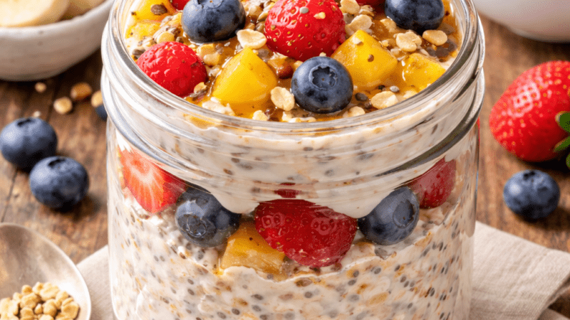 Overnight Oats de Iogurte e Frutas: Receita fácil 5 (10)