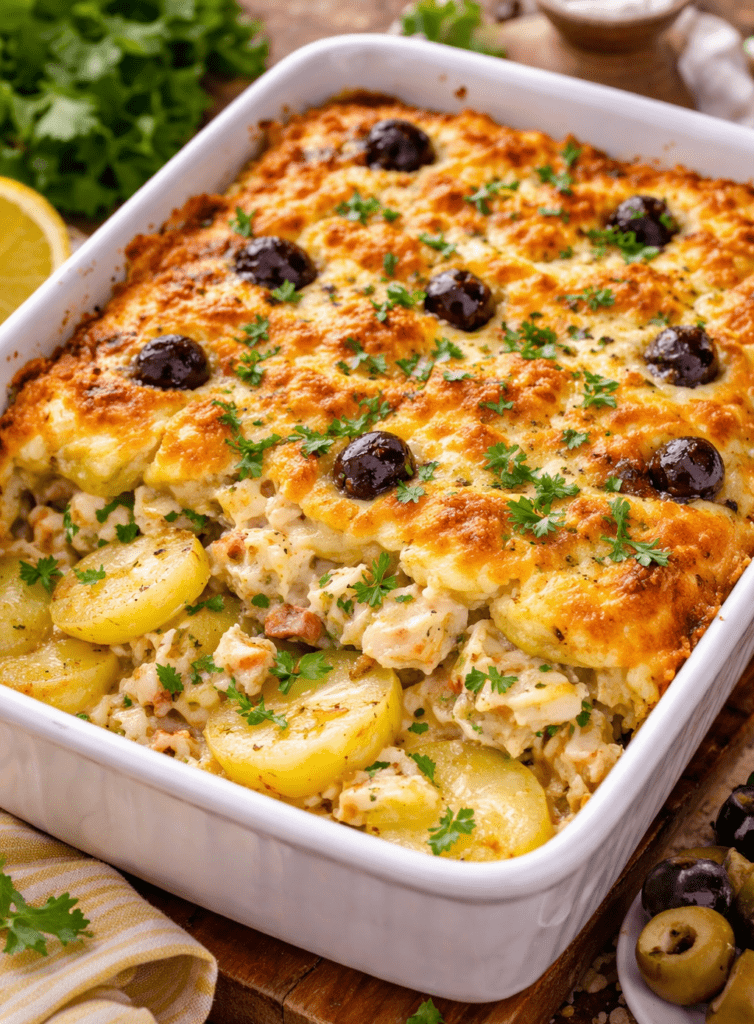 Receita de Torta de Bacalhau com Batata ao Forno