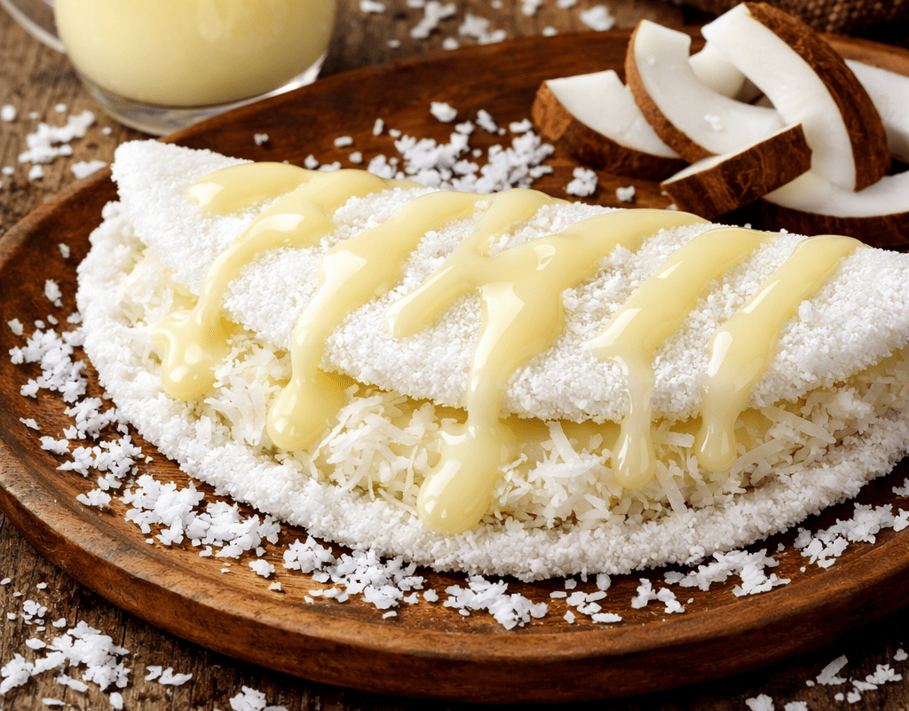 Tapioca com Coco e Leite Condensado: Receita Rápida