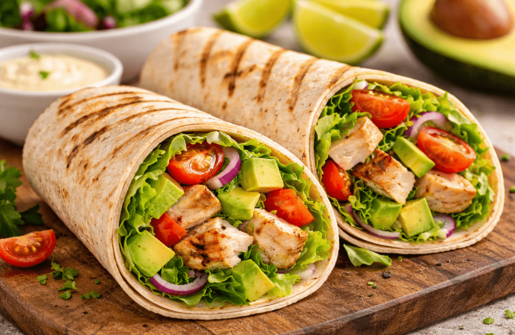 Wrap de Frango com Abacate: Receita Saudável e Rápida