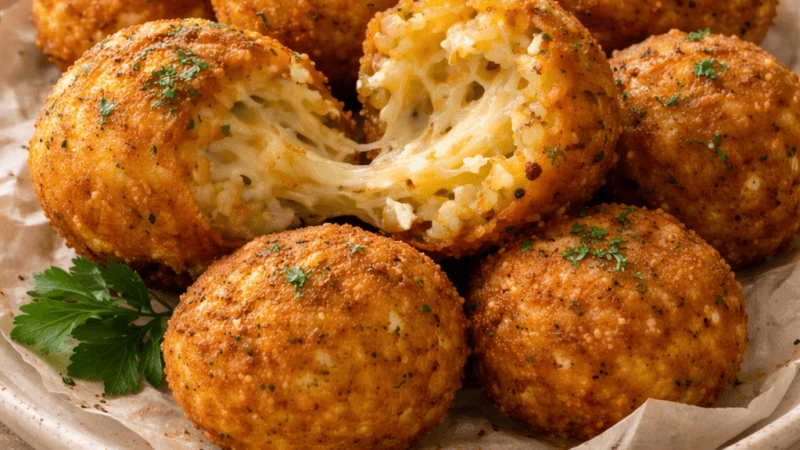 Bolinho de Arroz com Queijo Receita Fácil Crocante