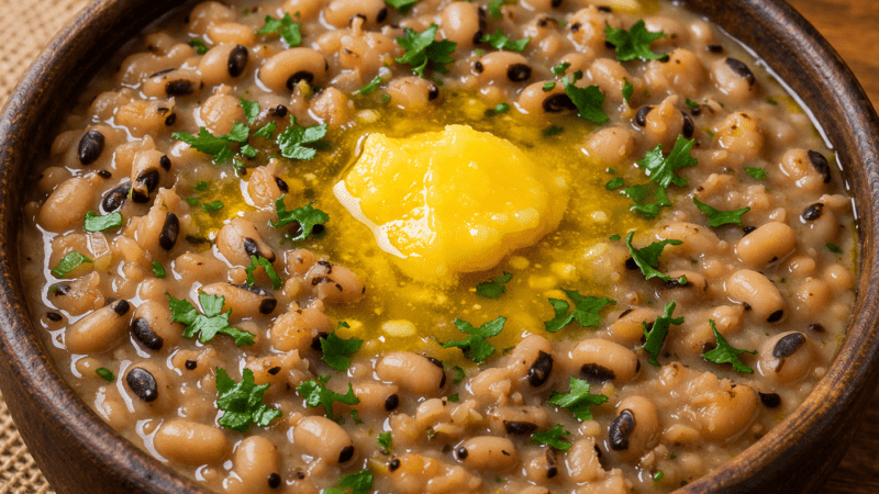 Feijão de Corda com Manteiga de Garrafa Receita Nordestina