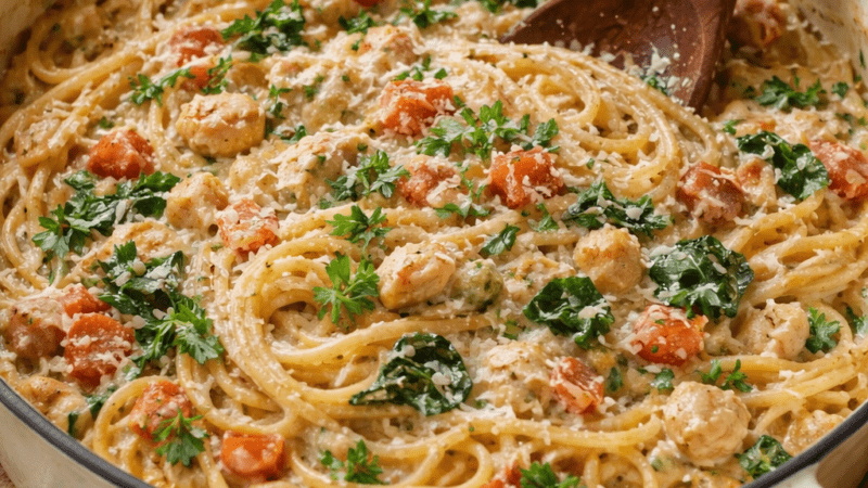 Macarrão Cremoso de uma Panela SóJantar Rápido e Gostoso!