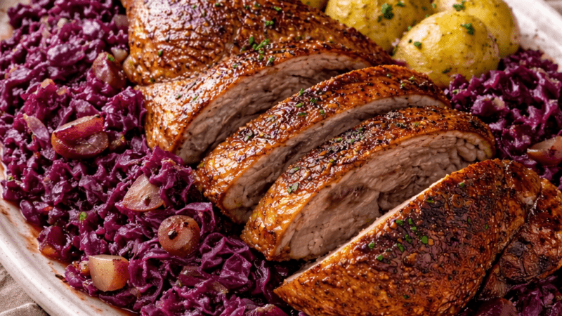 Marreco com Repolho Roxo Tradicional Receita Alemã
