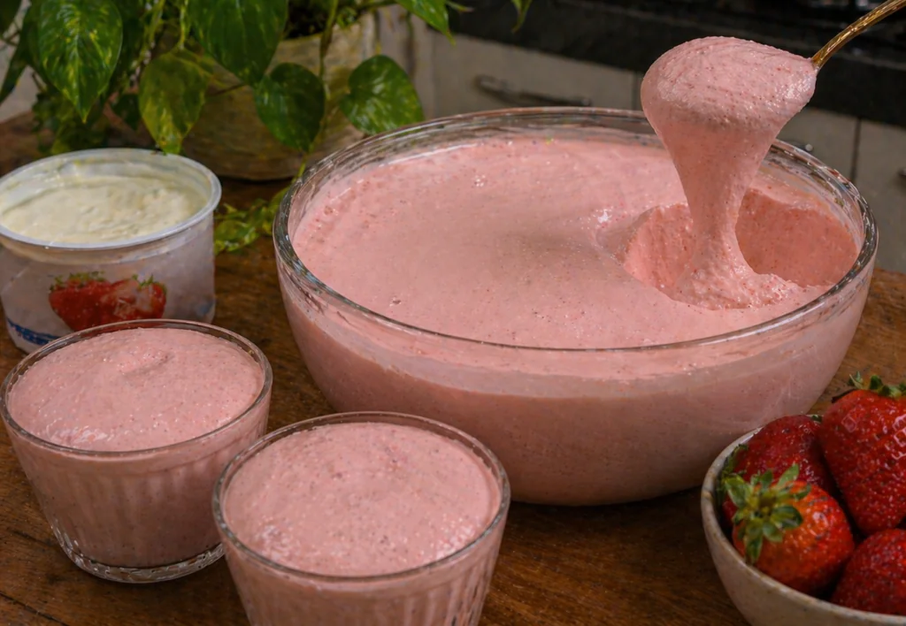 Mousse de Morango com Iogurte:Sobremesa Leve e Refrescante
