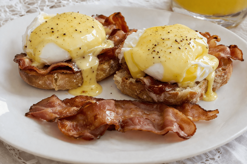 Ovos Benedict com Bacon:Receita Perfeita com Molho Holandês Caseiro