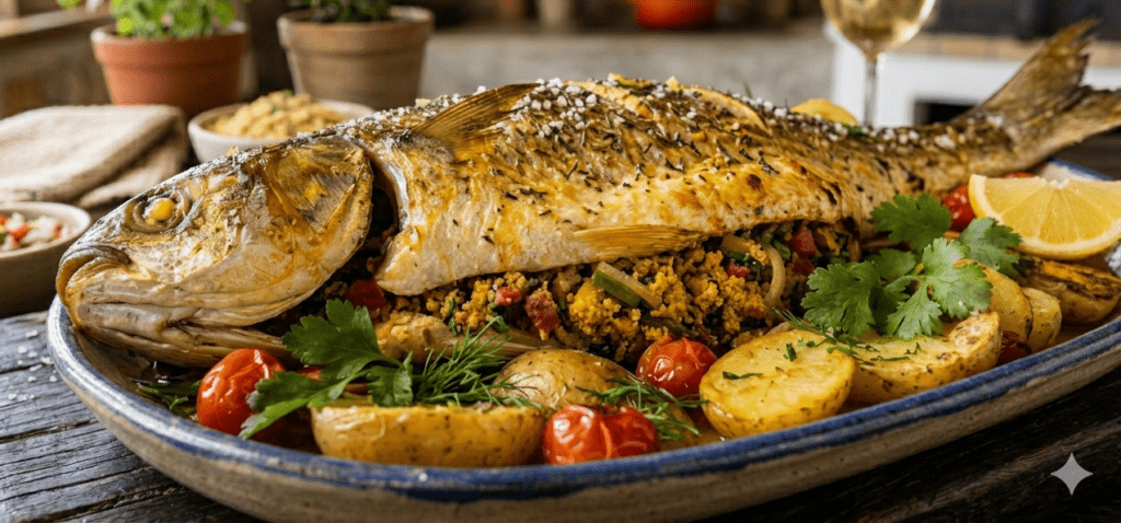 Peixe Assado Recheado: Receita de Tainha e Pacu Suculento