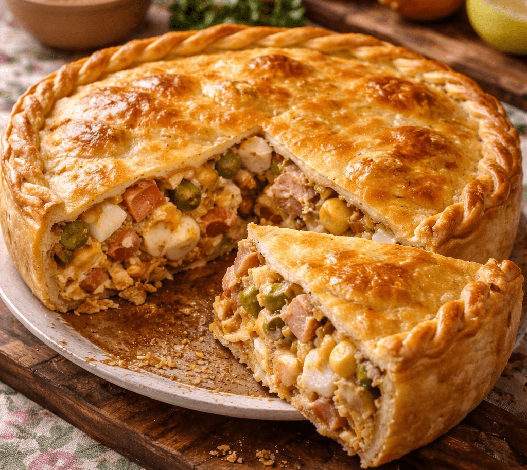 Receita de Empadão Goiano:com Recheio Farto,Massa que Derrete!