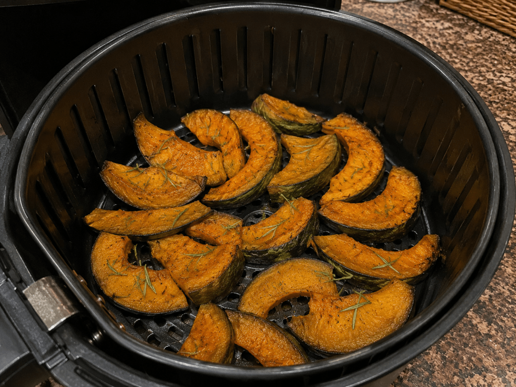 Abóbora Cabotiá na Air Fryer com Alecrim: Fácil Crocante