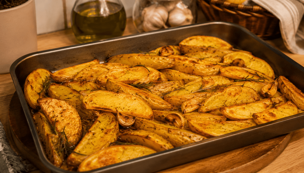 Batata Rústica no Forno com Alecrim e Alho:Receita Fácil