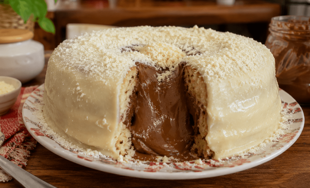 Bolo Vulcão de Ninho com Nutella: Receita Fácil Cremosa
