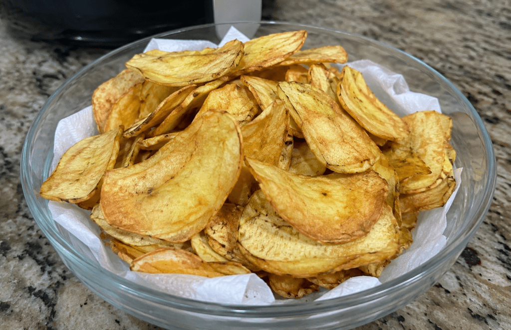 Chips de Jaca Verde na Airfryer:Petisco Saudável Muito Crocante!