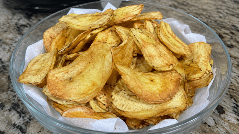 Chips de Jaca Verde na Airfryer:Petisco Saudável Muito Crocante! 5 (12)