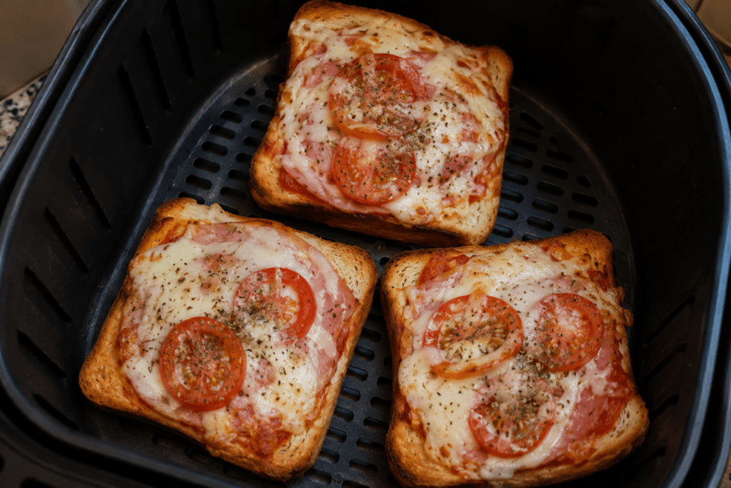 Mini Pizza de Pão de Forma na Airfryer:LancheRápido Crocante!