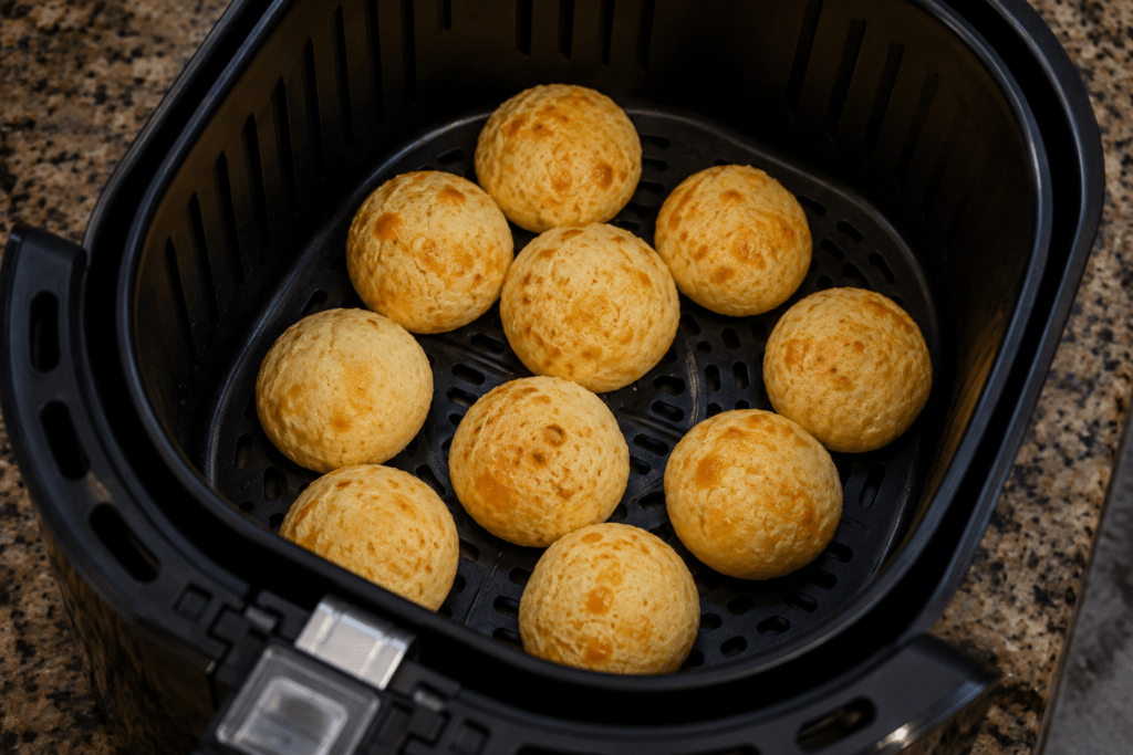 Pão de Queijo de Frigideira na Airfryer:Mais Fácil Crocante!