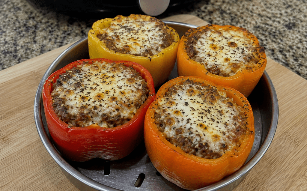 Pimentão Recheado com Carne Moída na Airfryer: Fácil Suculento!
