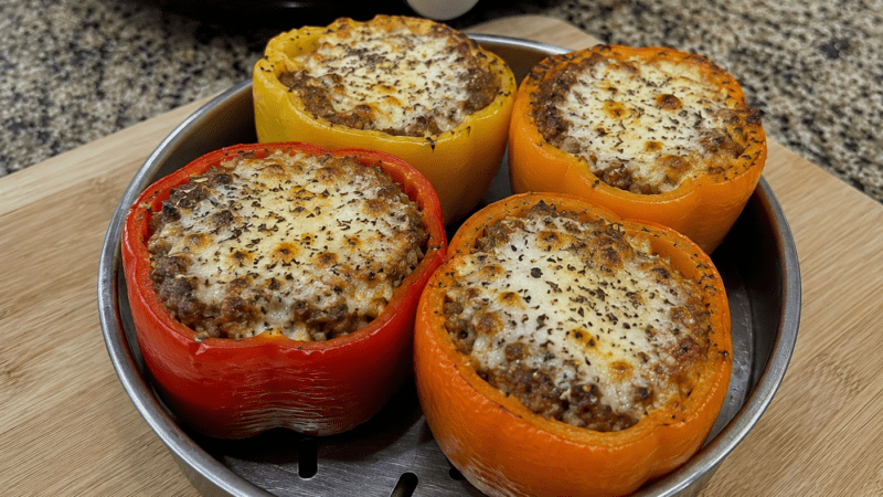 Pimentão Recheado com Carne Moída na Airfryer: Fácil Suculento! 5 (14)