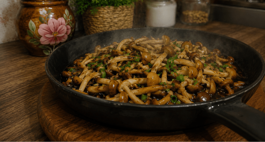 Shimeji na Manteiga com Shoyu:Receita Igual de Rodízio Japonês