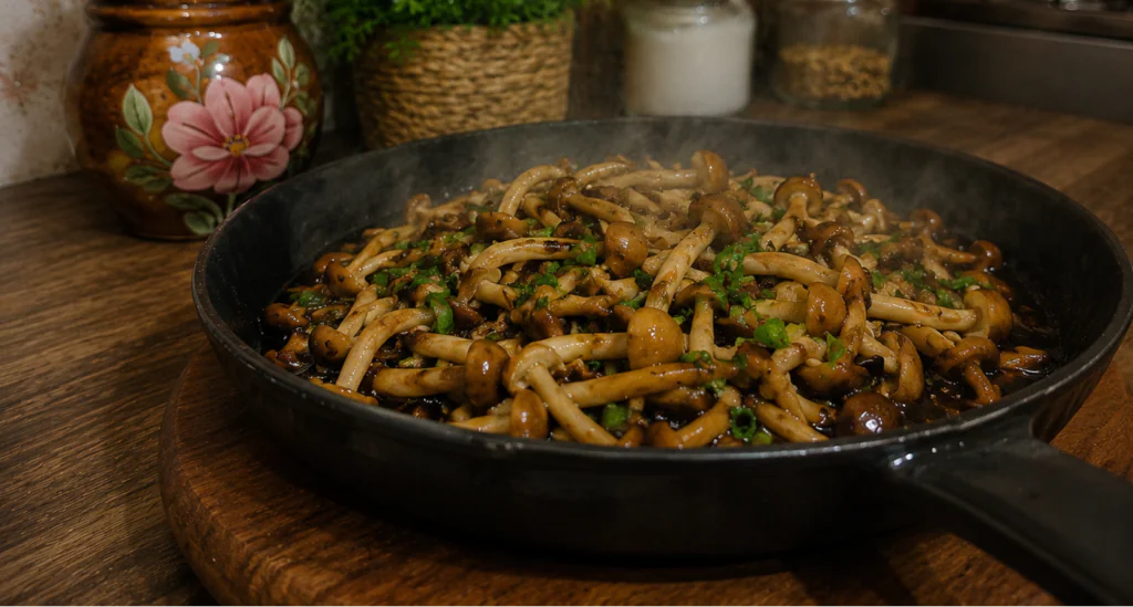 Shimeji na Manteiga com Shoyu:Receita Igual de Rodízio Japonês