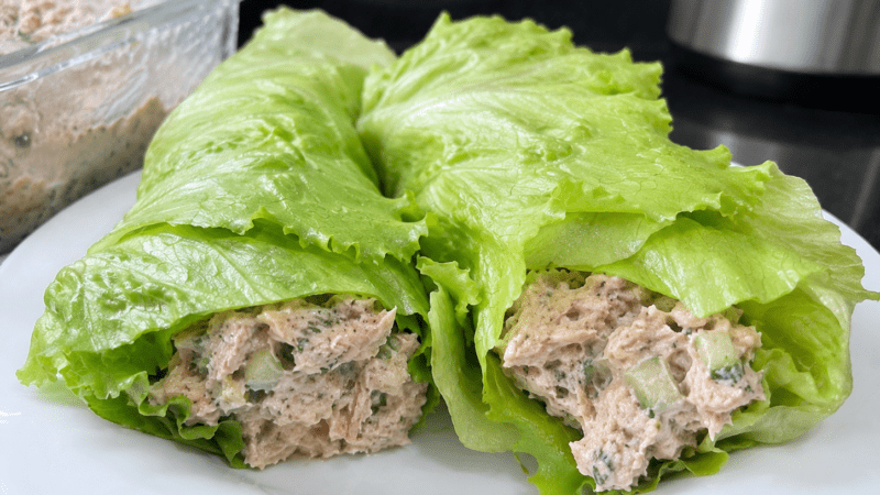 Wrap de Alface com Atum Iogurte: Receita Leve Proteica 5 (15)