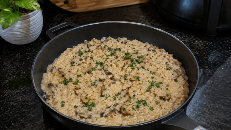 Arroz à Piamontese com Cogumelos